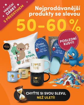 Tyto dárky jste vzali útokem! ⏰ Naše bestsellery mizí rychlostí blesku a zbývají poslední kusy. Pokud ještě váháte, teď je...