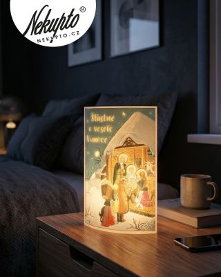 🎄 Kouzlo staročeských Vánoc ožívá! ✨ Přineste si domů klid a pohodu s ladovskou svítící lucernou s originálním obrázkem...